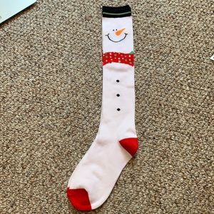 Snowman Knee Hi Socks